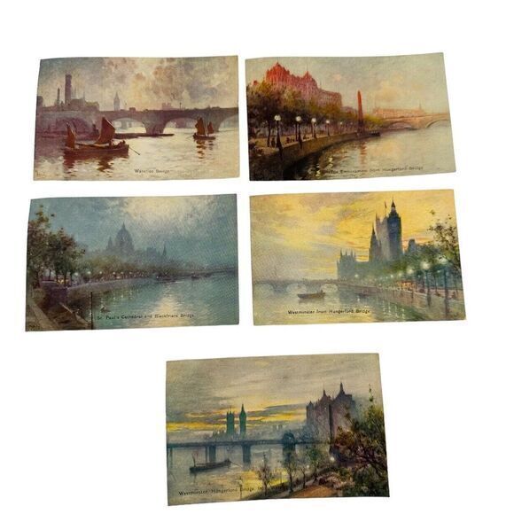 Other - Vintage Postcard C. W. Faulkner LTD Series 1320 Set Of 5 Cards‎ London